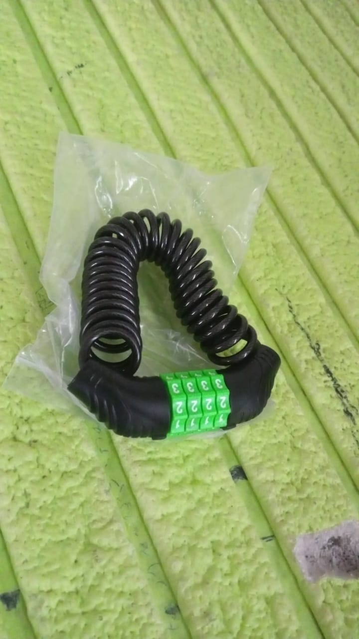 Spiral Cable Lock | 4-Digit Combination Code | Bicycle Security Lock (1 Pc) Spiral Cable Lock | 4-Digit Combination Code | Bicycle Security Lock (1 Pc)